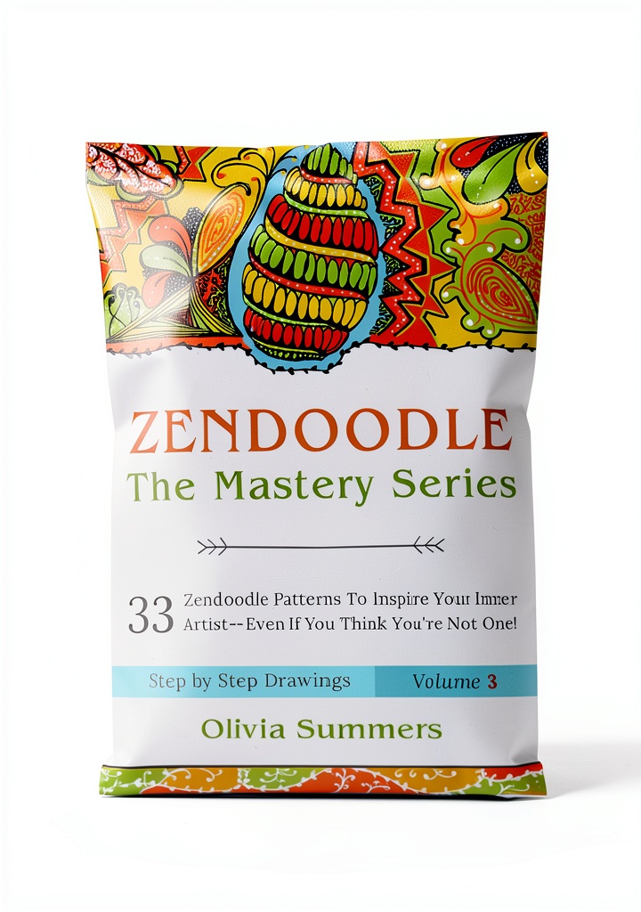 Artist using Zendoodle Mastery ebook on a tablet