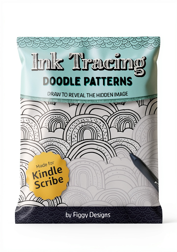 'Figgy Designs Drawing Guide displayed on a Kindle device'