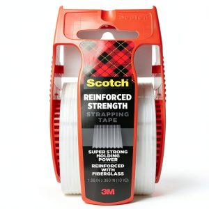 Heavy Duty Packing Tape 3M 50-3M Fiberglass Reinforced with Dispenser-0