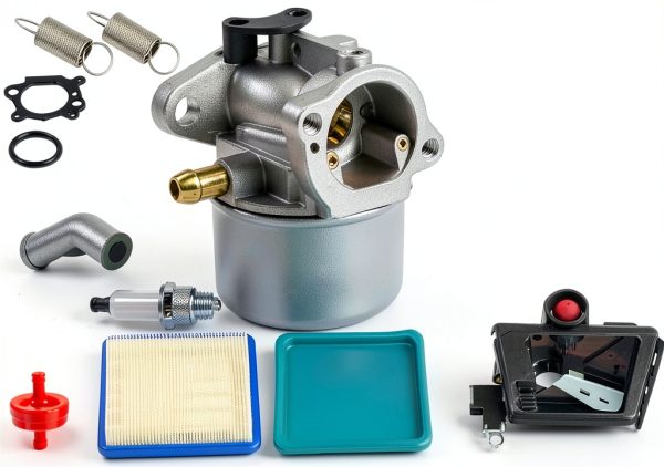 799868 Carburetor for BS 498170 498254 497314 6.5HP 6.75 HP Engine Carb for Craftsman Lawn Mower Weed Wacker Splitter with Air Filter Cleaner Base-8