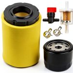 HOODELL 796031 Air Filter with Tune Up Kit, Compatible with 591334 492932 696854, John Deere D100 D110 D125 D130, Husqvarna YTH22V46, Lawn Mower Oil Filter-0