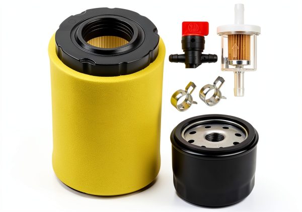 HOODELL 796031 Air Filter with Tune Up Kit, Compatible with 591334 492932 696854, John Deere D100 D110 D125 D130, Husqvarna YTH22V46, Lawn Mower Oil Filter-0