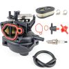 799584 594058 Carburetor Kit Spark Plug & Air Filter Assembly Compatible with B&S Carb 594057 592361 594529 Troy Bilt TB110 TB200 103M02 09P702 9P702 550EX 625EX 675EX 725 lc121p 163cc-1