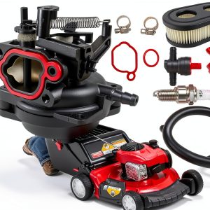 799584 594058 Carburetor Kit Spark Plug & Air Filter Assembly Compatible with B&S Carb 594057 592361 594529 Troy Bilt TB110 TB200 103M02 09P702 9P702 550EX 625EX 675EX 725 lc121p 163cc-0