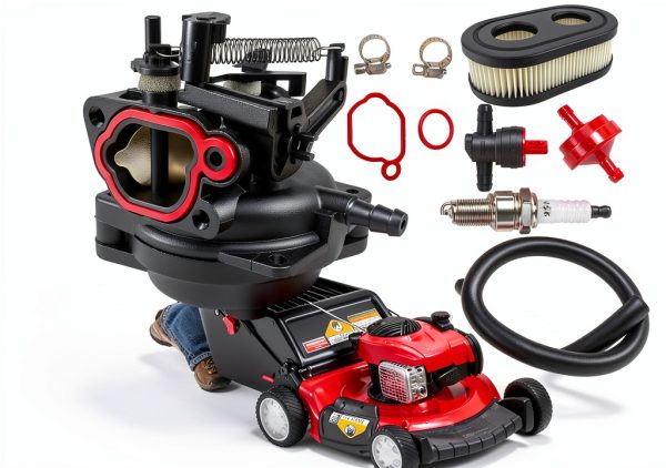 799584 594058 Carburetor Kit Spark Plug & Air Filter Assembly Compatible with B&S Carb 594057 592361 594529 Troy Bilt TB110 TB200 103M02 09P702 9P702 550EX 625EX 675EX 725 lc121p 163cc-0