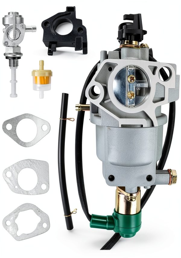 Carburetor Carb for Wen Power Pro 56551 56680 56682 5500 6800 7000E 9000E R390 389CC 390CC 13HP Generator with Fuel Shutoff Valve Line Gasket-0